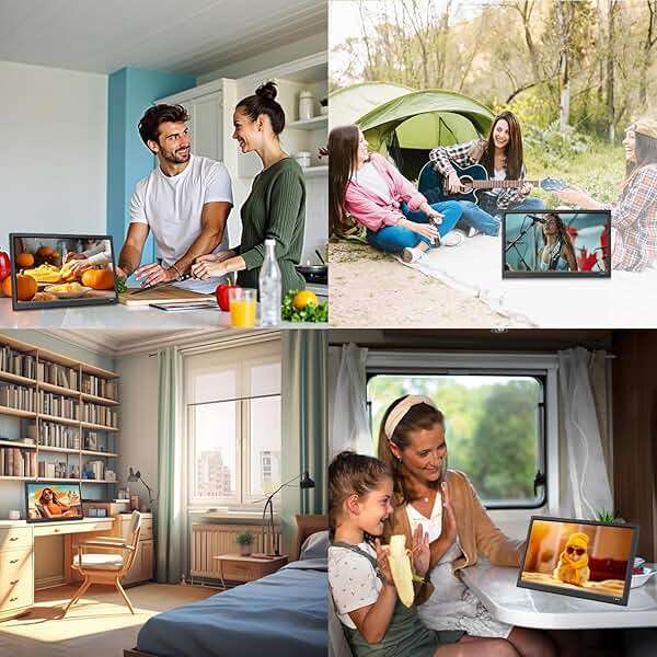 Feihe 15.6 inch Small Kitchen TV with ATSC Tuner/HDMI/USB/AV, Built-in TV Steel Stand and Remote Control for Bedroom,RV,Camping,Outdoor or Office - Image 6