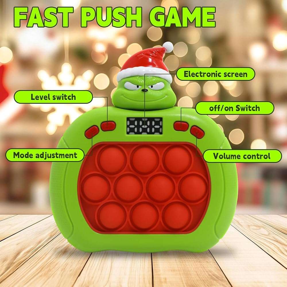 Quick Push Bubble Game,POP Toy Fast Push Game,Quick Push Pop Fidget Toys for Kids 3-12 Years Old,6 Game Mode Upgrades,Handheld Puzzle Games for Christmas,Sensory Toys (Unicorn) - Image 4