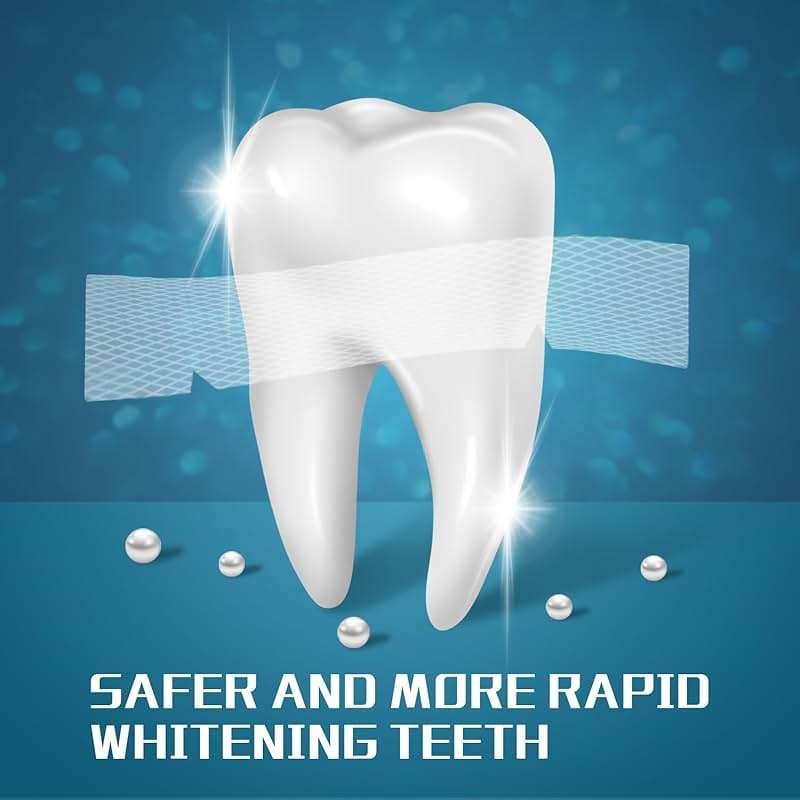 Teeth Whitening Strip 22 Treatments - Whitening Strips for Sensitive People, Fast Remove Smoking, Coffee, Wine Stains, Teeth Brightening Kit Pack of 44 Non-Slip Strips - Image 5