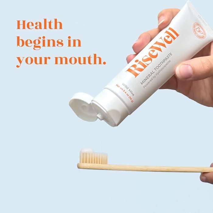 RiseWell Mineral Toothpaste - All Natural Toothpaste with Hydroxyapatite - Made in the USA, Natural SLS-Free Toothpastes - for a Stronger and Healthier Teeth, Wild Mint, 3.4 Oz - Image 4
