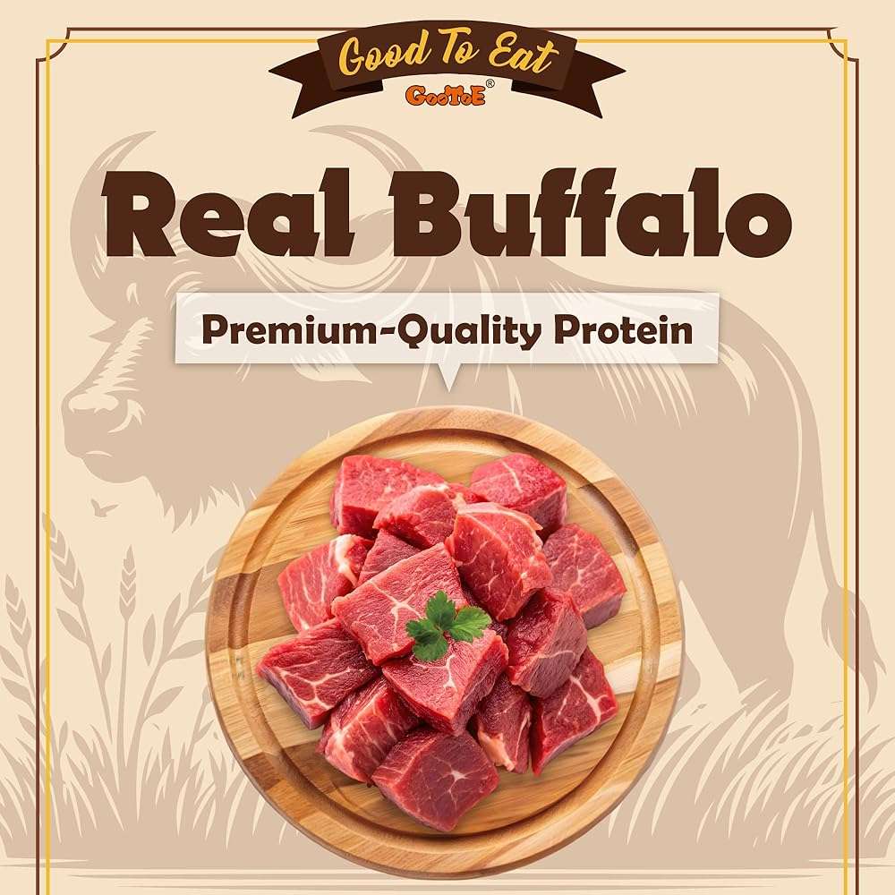 Gootoe Buffalo Dog Treats, Natural Low-Fat Chews for Training & Rewards, Limited Ingredient, Puppy Treats for Medium Dogs, Buffalo Bites Stick (Large), 1.5 lb - Image 2