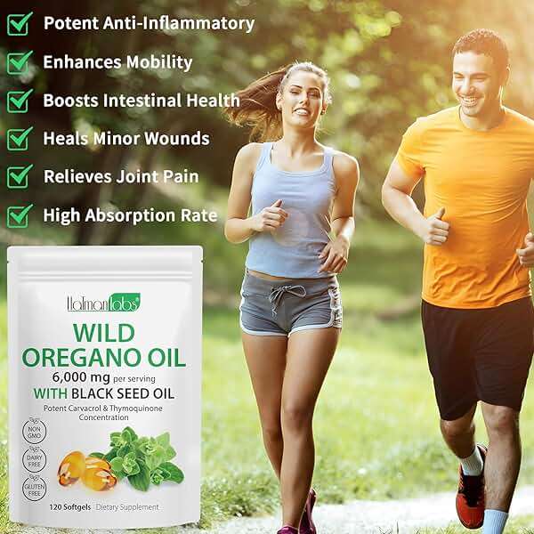 APCKFLEE Oil of Oregano Softgels 6000mg, 120 Count, Oregano Oil Supplement Capsules, High Carvacrol, 2 in 1 Oil of Oregano with Black Seed Oil, Non-GMO, Gluten Free - Image 5