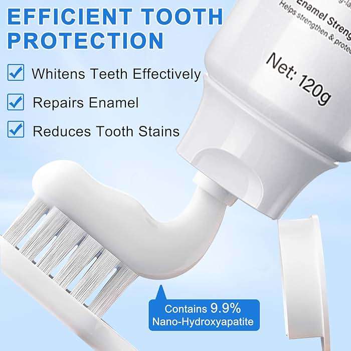 9.9% Hydroxyapatite Toothpaste 2 Pack, Nano Hydroxyapatite Toothpaste Protects Enamel and Strengthens Teeth, Cleans and Cares for Oral Health, Promotes Freshens Breath - Image 4
