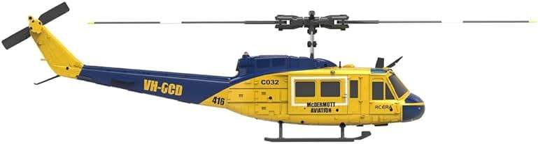 Domiuie RC ERA C032 UH-1 Huey RC Helicopter - 1/48 Scale 2.4G 6CH Flybarless Remote Control Helicopter Model, 3D Stunt Flight & High-Precision RC Airplane for Adults Beginners - Image 3