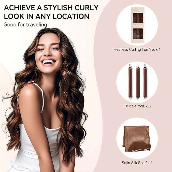 Togayu Heatless Curls, Heatless Curls Overnight Hair Care Set - Jumbo Velvet Hair Curlers to Sleep In, Soft Heatless Curling Rods for All Hair Types - Image 5