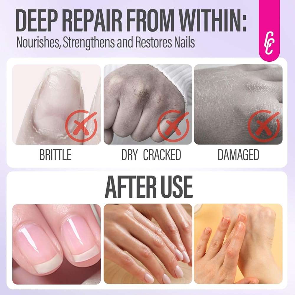 CHUCHU Nail Growth and Strengthener Oil for Cuticle - Repair Moisturizing Treatment - Natural Jojoba Vitamin B & E Nail Oil for Dry Cracked Nails (Lavender 02) - Image 7