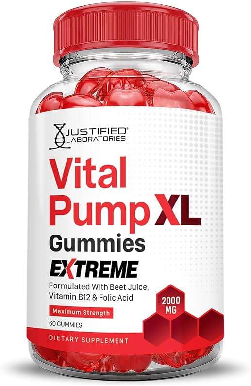 (3 Pack) Vital Pump XL Extreme 2000MG Performance Gummies Vital PumpXL Advanced Formula Formulated with Beet Juice ACV Pomegranate Powder B12 Vegan Non GMO 180 Gummys - Image 4