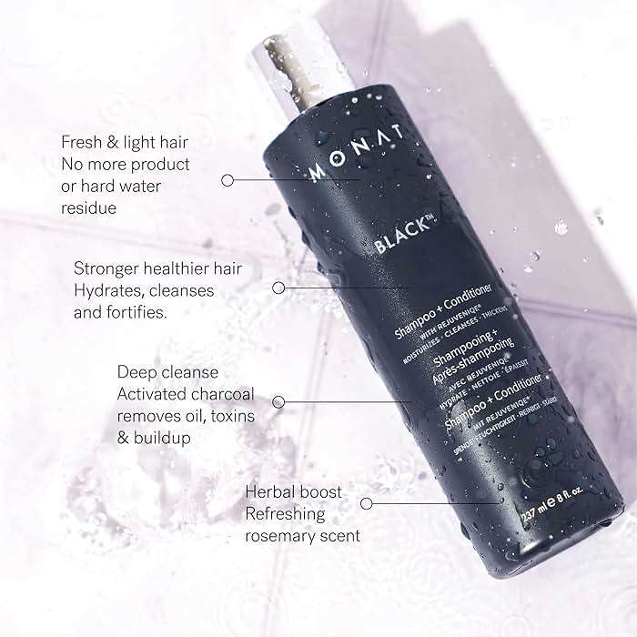 MONAT Black Shampoo + Conditioner – 3-Month Supply – A 2-in-1 Formula for Optimal Hair Care in One Step – Cleanses, Conditions, and Promotes Stronger, Healthier-Looking Hair – 711ml (24.0 fl oz) - Image 4