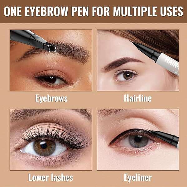 iMethod Eyebrow Pen - Eyebrow Pencil,2-in-1 Eyeliner Dual-Ended Brush-Tip Microblading 4d Eyebrow Pencils for women,Long Lasting Waterproof Hair-Like Brow Pencil,with Eyebrow Brush,DarkBrown - Image 6