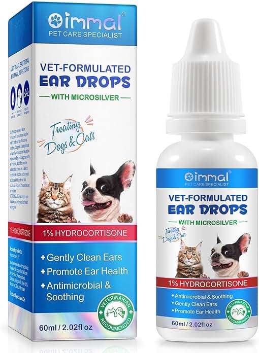 bnHUlMXw Ear Infection Treatment Drops for Dogs and Cats,with 1% Hydrocortisone Soothing Dog Yeast Infection, Itchy Ear Relief-Treats Ear Infections for Dogs & Cats - 2 fl oz - Image 1