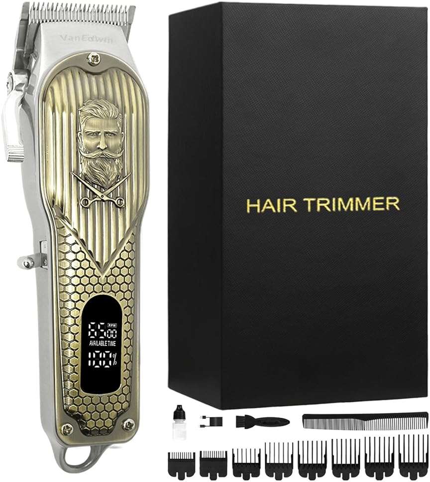 VanEdwinPRO Professional Hair Clippers with Extra Heavy Duty Cutting Performance, Professional Barber Clippers, Metal Housing Corded/Cordless Mens Hair Clippers and Hair Trimmer - Image 1