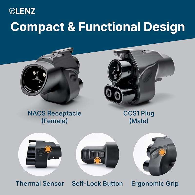 LENZ NACS to CCS Electric Vehicle Adapter for Superchargers – Charge CCS1 EVs at Tesla NACS Supercharger Stations, 500A 1000V - Compliant and UL 2252 SGS Certified - Image 6