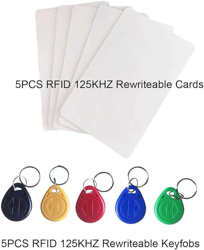Riversmerge RFID Handheld 125khz Copier RFID Smart ID Card Duplicator Used for T5577+5pcs NO.2T5577 Keychains +5PCS T5577 Cards - Image 6
