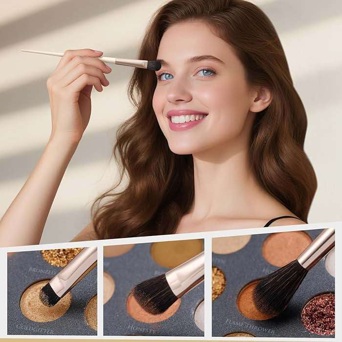 DUcare 30Pcs Professional Makeup Brushes Set, Large Foundation Powder Contour Concealer eyeshadow Blush EyeLiner Make up Brushes,Premium Synthetic hair,Vegan Cruelty-free - Image 5