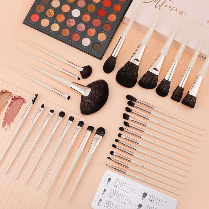 DUcare 30Pcs Professional Makeup Brushes Set, Large Foundation Powder Contour Concealer eyeshadow Blush EyeLiner Make up Brushes,Premium Synthetic hair,Vegan Cruelty-free - Image 6