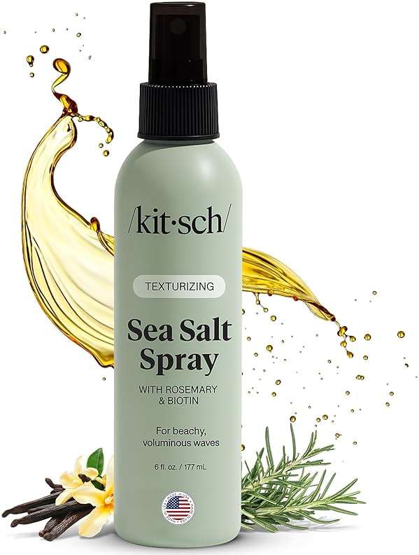 Kitsch Sea Salt Spray for Men and Women | Hair Spray with Rosemary, Biotin, Magnesium – Hair Texturizer for Natural Curls and Beach Waves | Ideal Gifts for Women, 177 mL - Image 1