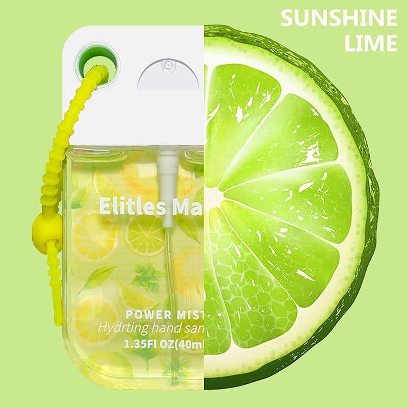 Elitles Made Hand Sanitizer Spray, 4Pack Hand Sanitizer Travel Size With Keychain, Scented Mini Spray Hand Sanitizer Clip Backpack Purse, Gifts for WomenTeen Girls Kids Nurse Teacher - Image 2