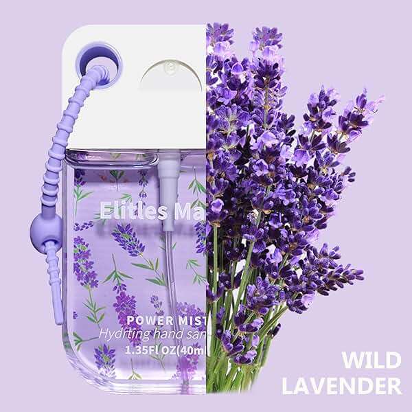 Elitles Made Hand Sanitizer Spray, 4Pack Hand Sanitizer Travel Size With Keychain, Scented Mini Spray Hand Sanitizer Clip Backpack Purse, Gifts for WomenTeen Girls Kids Nurse Teacher - Image 4