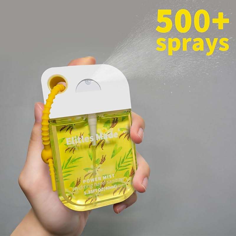 Elitles Made Hand Sanitizer Spray, 4Pack Hand Sanitizer Travel Size With Keychain, Scented Mini Spray Hand Sanitizer Clip Backpack Purse, Gifts for WomenTeen Girls Kids Nurse Teacher - Image 6