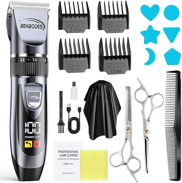 Men's Hair Clippers & Beard Trimmer Grooming Kit,All-in-one Professional Haircut Set,Cordless Rechargeable Hair Clipper with LED Display for Barbers Hair Trimming,Home Grooming Gifts for Men - Image 1