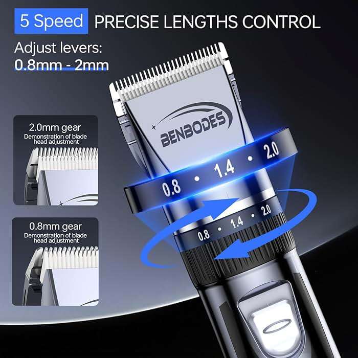 Men's Hair Clippers & Beard Trimmer Grooming Kit,All-in-one Professional Haircut Set,Cordless Rechargeable Hair Clipper with LED Display for Barbers Hair Trimming,Home Grooming Gifts for Men - Image 2