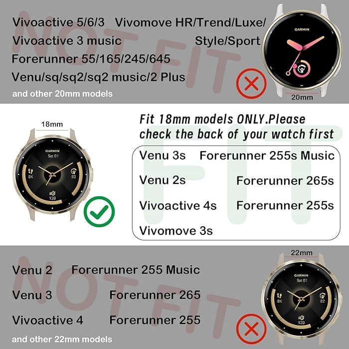 Koazon Metal Band Compatible with Garmin Venu 3S/Venu 4(41mm)/2S,Forerunner 265S 42mm/255S Watch,18mm Stainless Steel Mesh Magnetic Clasp Replacement Strap for Garmin Vivoactive 4S 40mm Women - Image 4