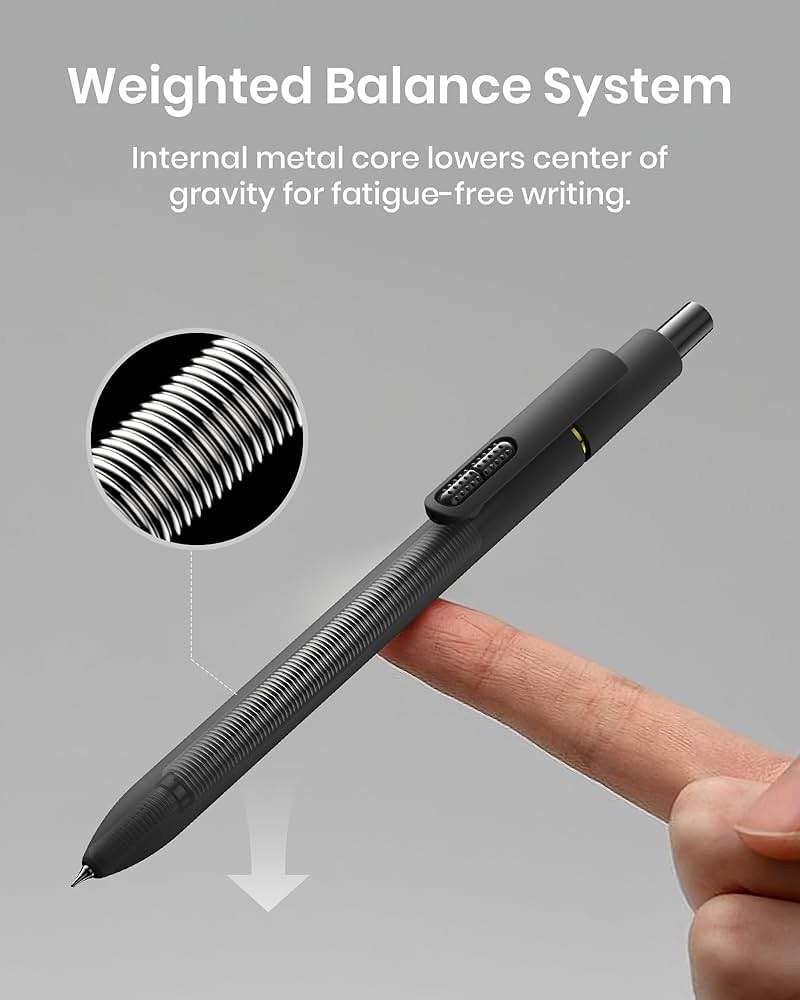 Hiacry 8 Pcs Gel Pens - 0.7mm Fine Point Smooth Writing Black Ink, Quick-Dry Long Lasting Fidge Pens, School & Office Supplies for Men Women - Image 4