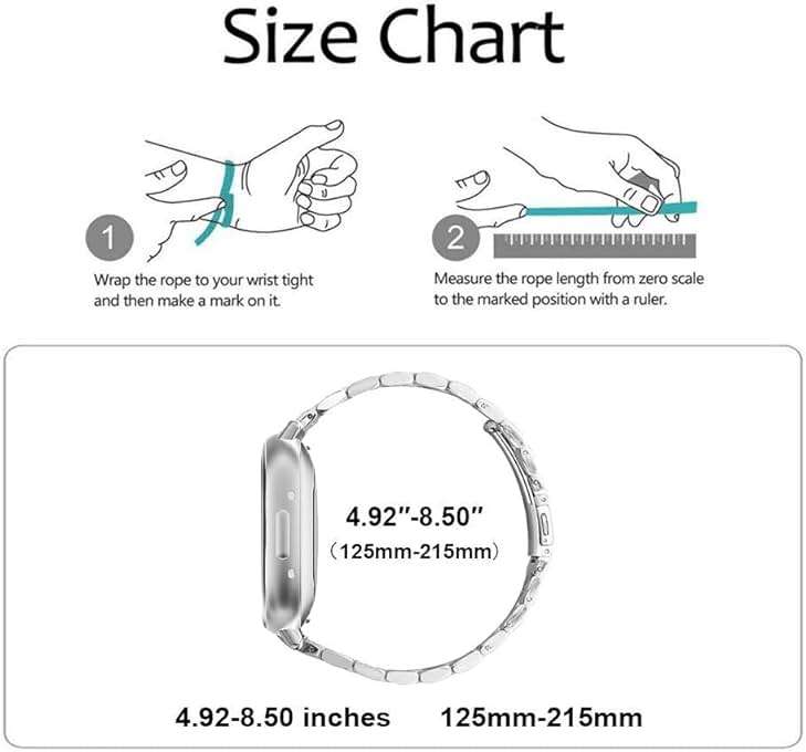 Metal Watch Bands for Fitbit Versa 3/ Versa 4 Smartwatch, Stainless Steel Replacement Wristband for Fitbit Versa 3/Versa 4 Straps for Men Women - Image 3