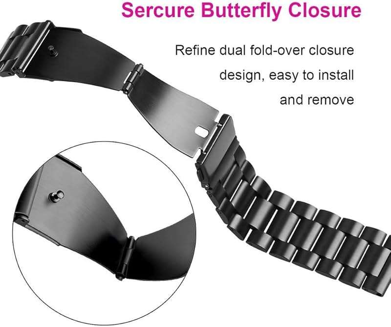 Metal Watch Bands for Fitbit Versa 3/ Versa 4 Smartwatch, Stainless Steel Replacement Wristband for Fitbit Versa 3/Versa 4 Straps for Men Women - Image 6