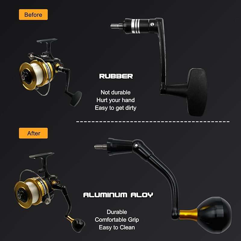JINOHNAMILL 92mm Power Handle for Penn Spinfisher 9500SS Reel Plug and Play - Image 3