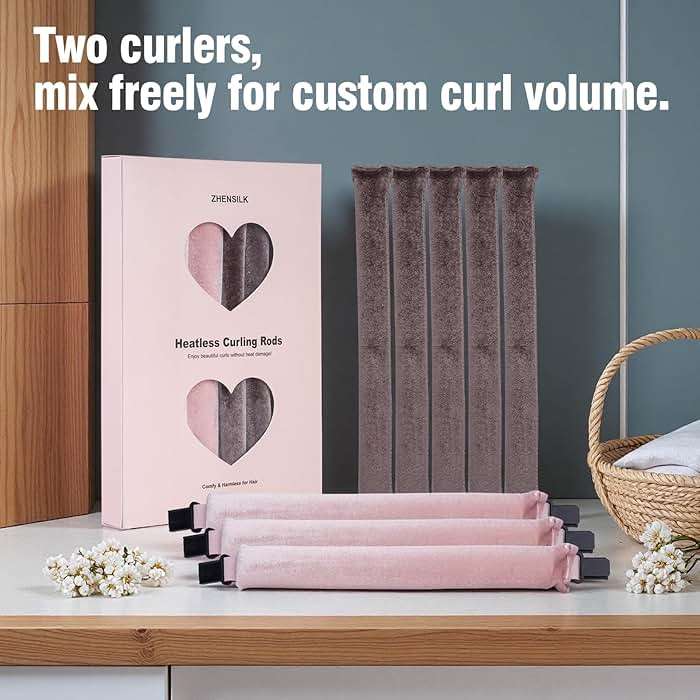 Heatless Curls Overnight Rods Set – 8PCS Flexible Heatless Curling Rods for Long & Short Hair, Soft No Heat Hair Curler Blowout Styling Tools for Loose Waves or Tight Curls - Image 7