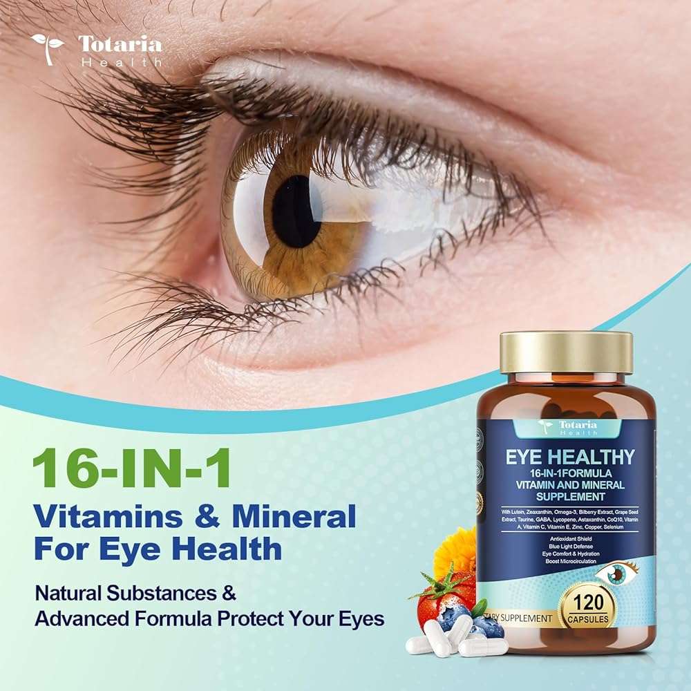 AREDS 2 Eye Vitamins and Mineral Bilberry Extract Omega-3, Eye Vitamin for Seniors Macular Health and Dry Eye, Eye Vitamins Lutein and Zeaxanthin Support Eye Strain & Hydration (120 Capsules) - Image 3