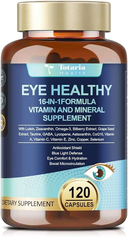 AREDS 2 Eye Vitamins and Mineral Bilberry Extract Omega-3, Eye Vitamin for Seniors Macular Health and Dry Eye, Eye Vitamins Lutein and Zeaxanthin Support Eye Strain & Hydration (120 Capsules) - Image 7