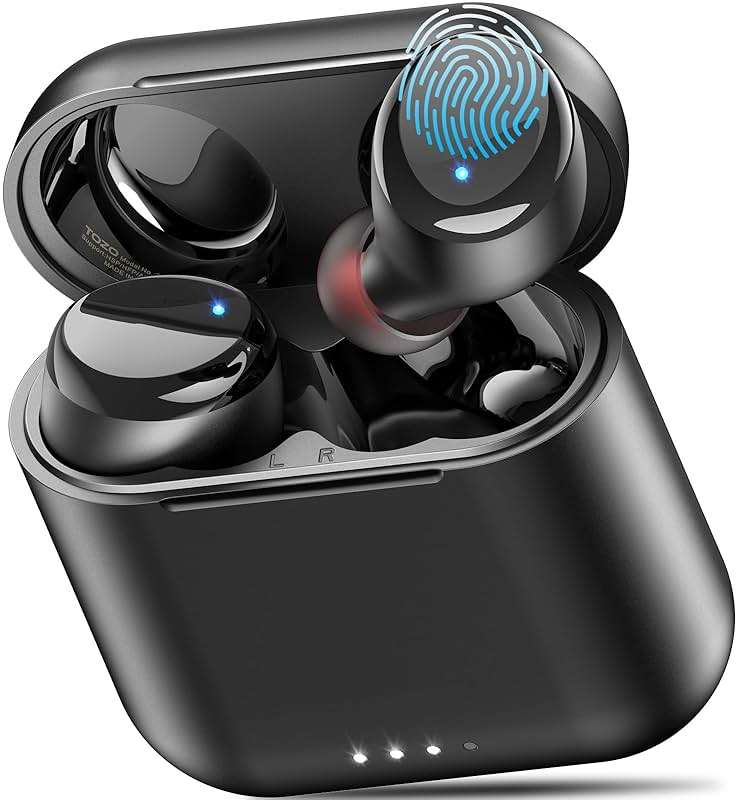 TOZO T6 Wireless Earbuds, Bluetooth Ear Buds, Stereo Sound in Ear Headphones, 50 Hours Playtime, AI Clear Call, Wireless Charging Case, APP Customizable EQs, IPX8 Waterproof Earphones - Image 1