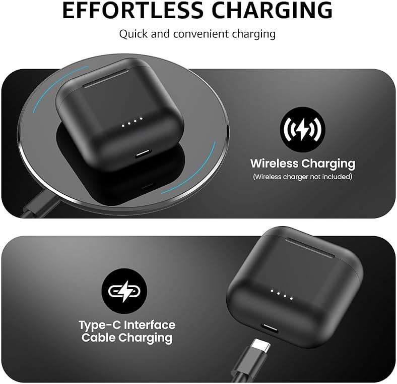 TOZO T6 Wireless Earbuds, Bluetooth Ear Buds, Stereo Sound in Ear Headphones, 50 Hours Playtime, AI Clear Call, Wireless Charging Case, APP Customizable EQs, IPX8 Waterproof Earphones - Image 3