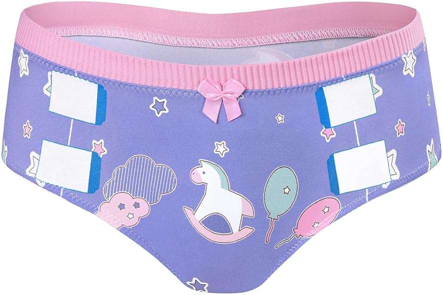 Littleforbig Women's Ladies Soft Silky Underwear Comfortable Hipster Briefs Babydoll Little Fantasy 'Oopsie' Potty Pants - Image 6