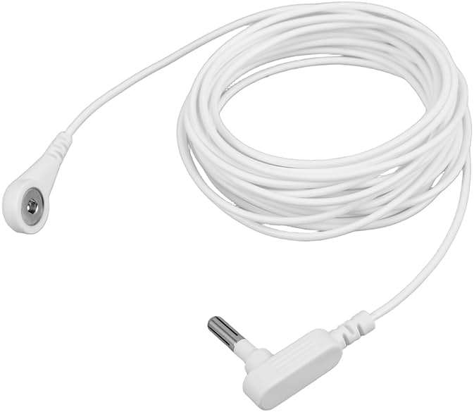Garneck Ground Wire Accessories Simple Connector Table Pad Grounding Wire Cable Accessories Anti-Static Grounding Wire Power Cord Connector Mouse Pad Grounding Wire Plastic White - Image 1