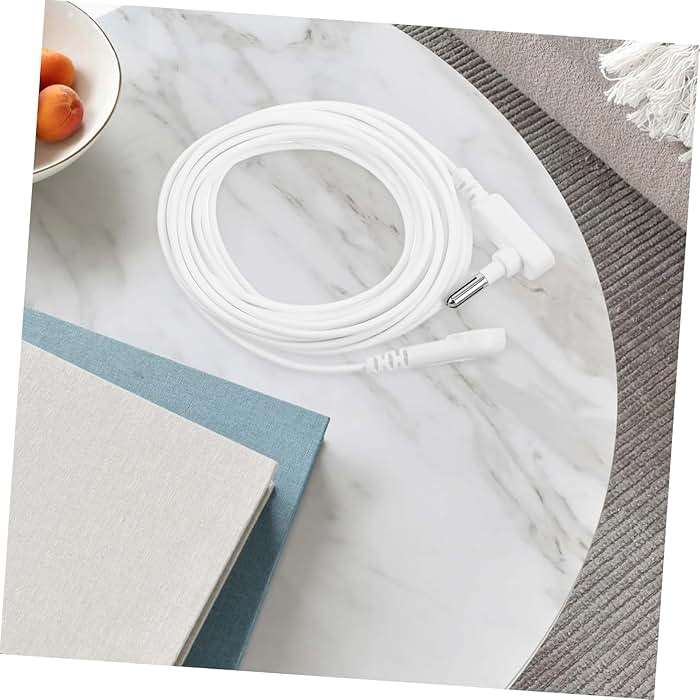 Garneck Ground Wire Accessories Simple Connector Table Pad Grounding Wire Cable Accessories Anti-Static Grounding Wire Power Cord Connector Mouse Pad Grounding Wire Plastic White - Image 2