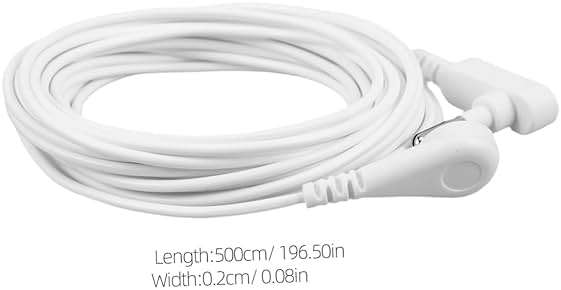 Garneck Ground Wire Accessories Simple Connector Table Pad Grounding Wire Cable Accessories Anti-Static Grounding Wire Power Cord Connector Mouse Pad Grounding Wire Plastic White - Image 3