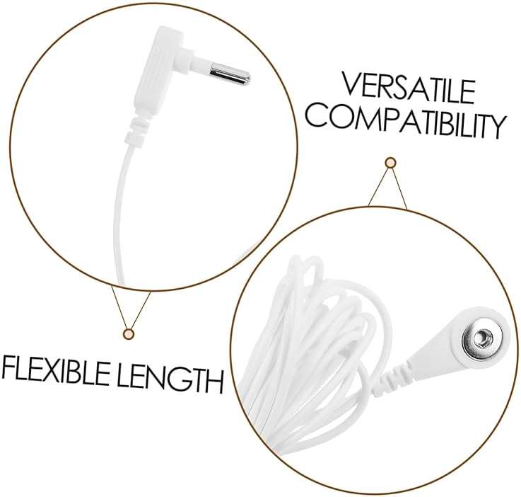 Garneck Ground Wire Accessories Simple Connector Table Pad Grounding Wire Cable Accessories Anti-Static Grounding Wire Power Cord Connector Mouse Pad Grounding Wire Plastic White - Image 4