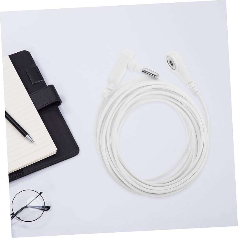 Garneck Ground Wire Accessories Simple Connector Table Pad Grounding Wire Cable Accessories Anti-Static Grounding Wire Power Cord Connector Mouse Pad Grounding Wire Plastic White - Image 5