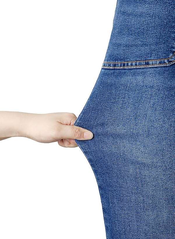 Sidefeel Women's Wide Leg Jeans High Waisted Stretchy Tummy Control Straight Leg Denim Pants - Image 8