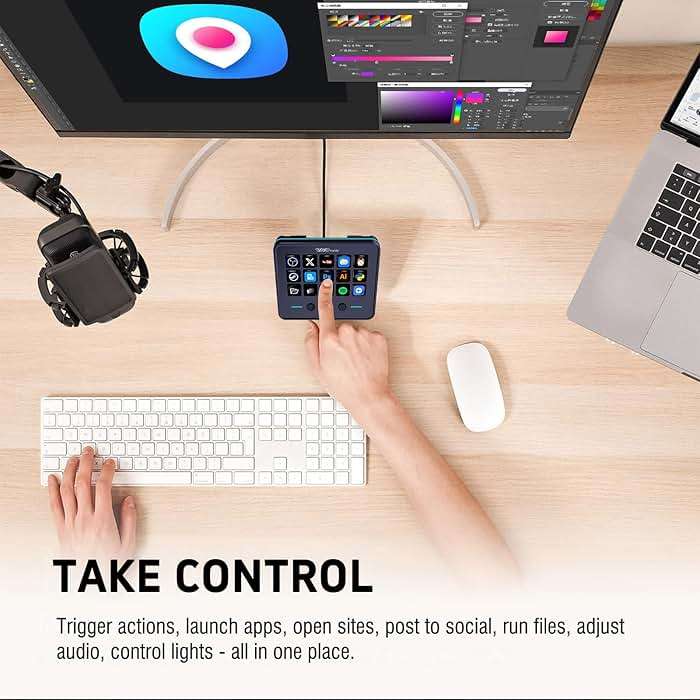 VSDINSIDE Macro Keypad, Stream Controller Deck Gaming Streaming Shortcut Keyboard, 18 Programmable Keys Customizable Visual AI Pad USB Soundboard for OBS, YouTube, Desk Office Setup, Laptop, PC, Mac - Image 5