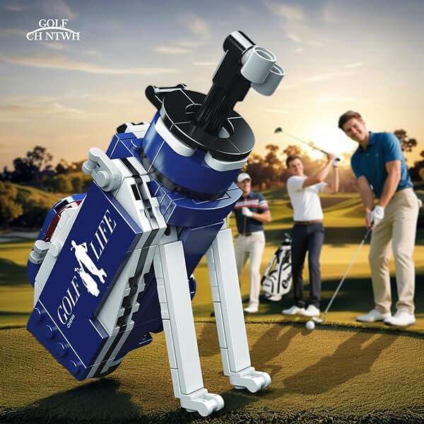 Golf Bag Toy Building Set Compatible with Lego Golf - Golf Party Decor, Desk Decor, Gag Golf Gift - Image 2