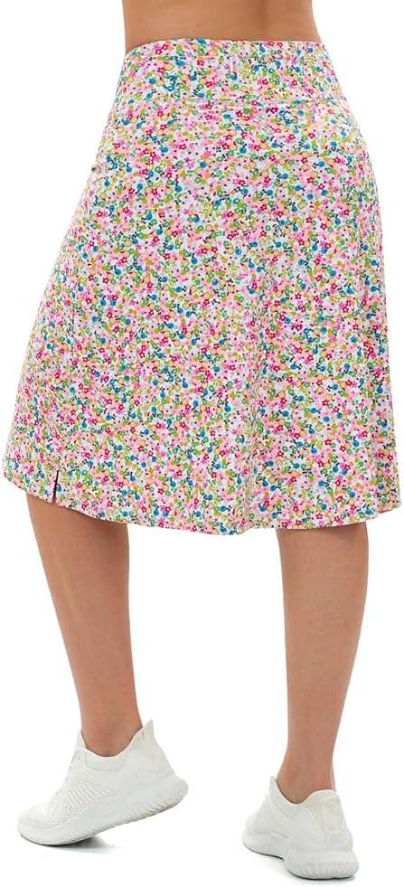 Women's Midi Length Skorts Skirts with 3 Pockets Modest Skirts Women's 24" Knee Length Skort - Image 3