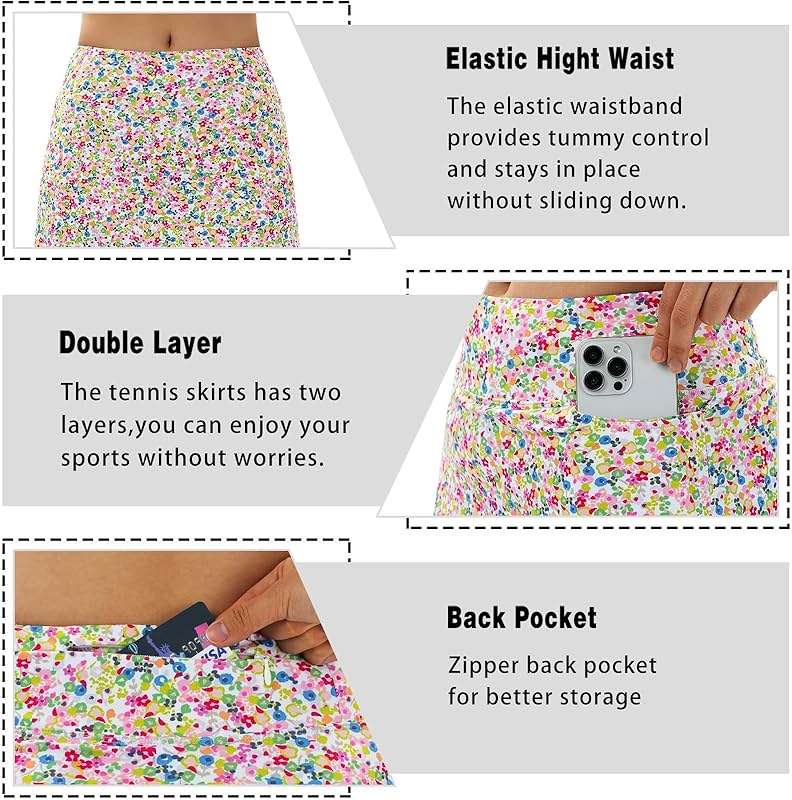 Women's Midi Length Skorts Skirts with 3 Pockets Modest Skirts Women's 24" Knee Length Skort - Image 4