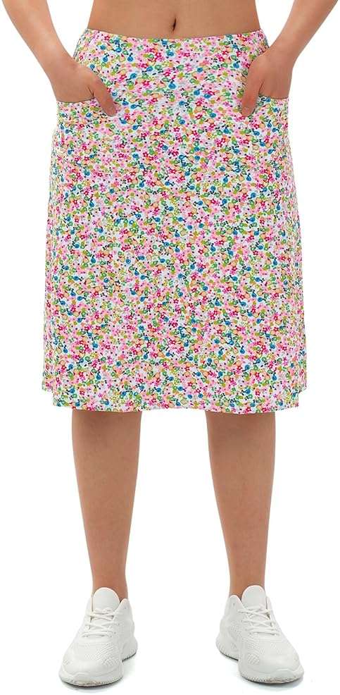 Women's Midi Length Skorts Skirts with 3 Pockets Modest Skirts Women's 24" Knee Length Skort - Image 6