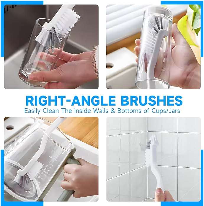 14Pcs Crevice Cleaning Brush Set, V Shape Grout Cleaner Brush for Deep Cleaning Gap, Hard Bristle Scrub Brushes Tools, Cleaning Supplies for Household Use, Bathroom, Kitchen, Toilet, Window - Image 5