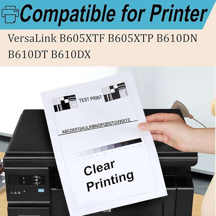 B600 Toner Cartridge Compatible for Xerox VersaLink B605XTF B605XTP B610DN B610DT B610DX Printers, High Yield 10300 Pages, Print More Pages (1 Pack Black) - Image 2