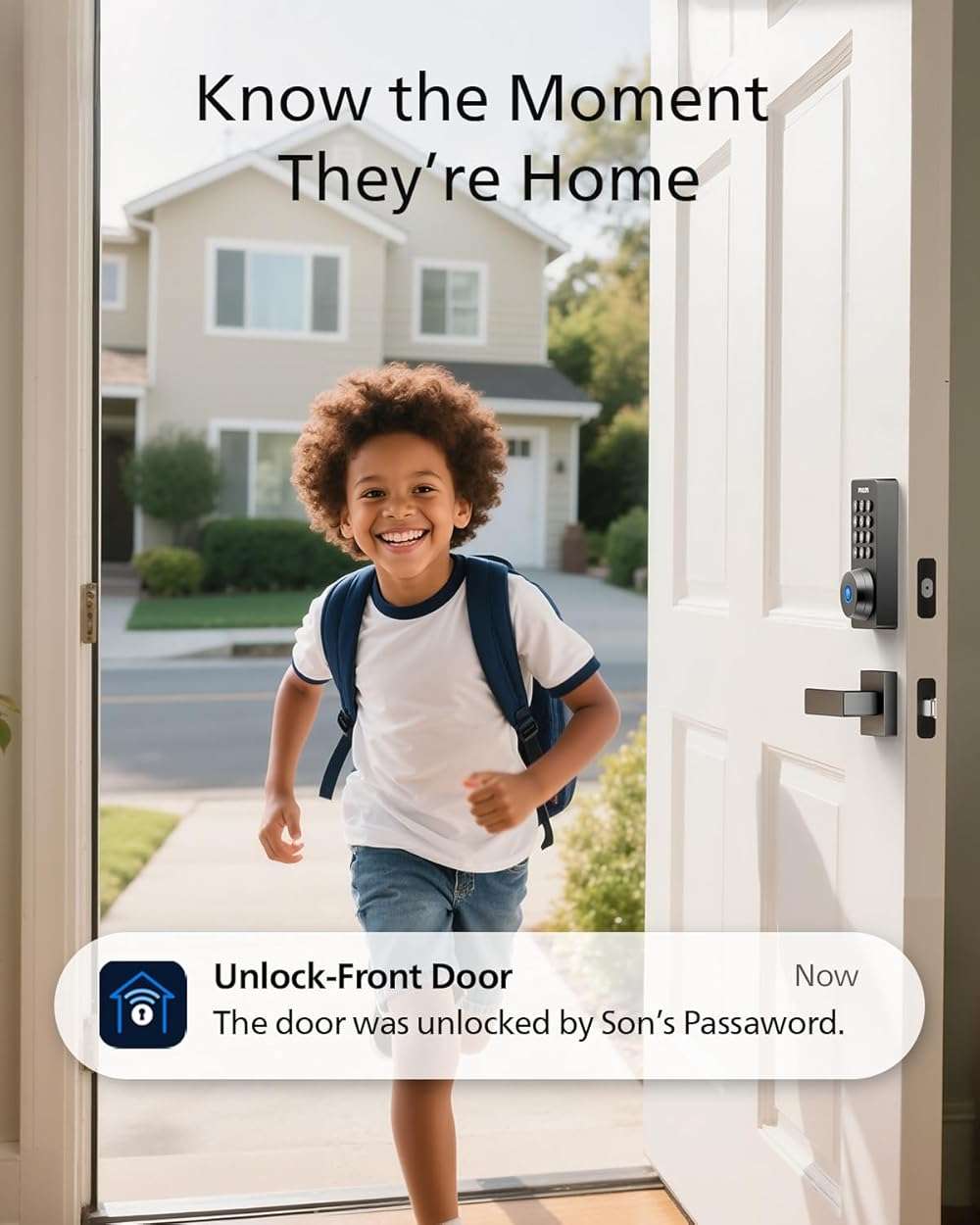 Philips Wi-Fi Door Lock, WiFi Smart Lock Keyless Entry Deadbolt for Front Door, Compatible with Alexa & Google Assistant, Remote Control, Built-in WiFi, APP Fingerprint Passcode Unlock, Auto Locking - Image 7
